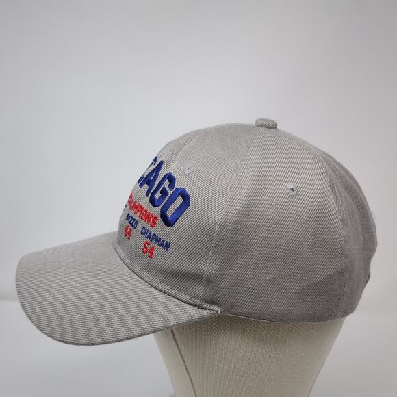 Chicago World Champions Strapback Baseball Cap Gray One Size Adjustable 6 Panel - Picture 3 of 9